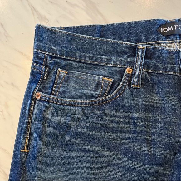 Tom Ford Indigo Straight Leg Jeans - Picture 6 of 13